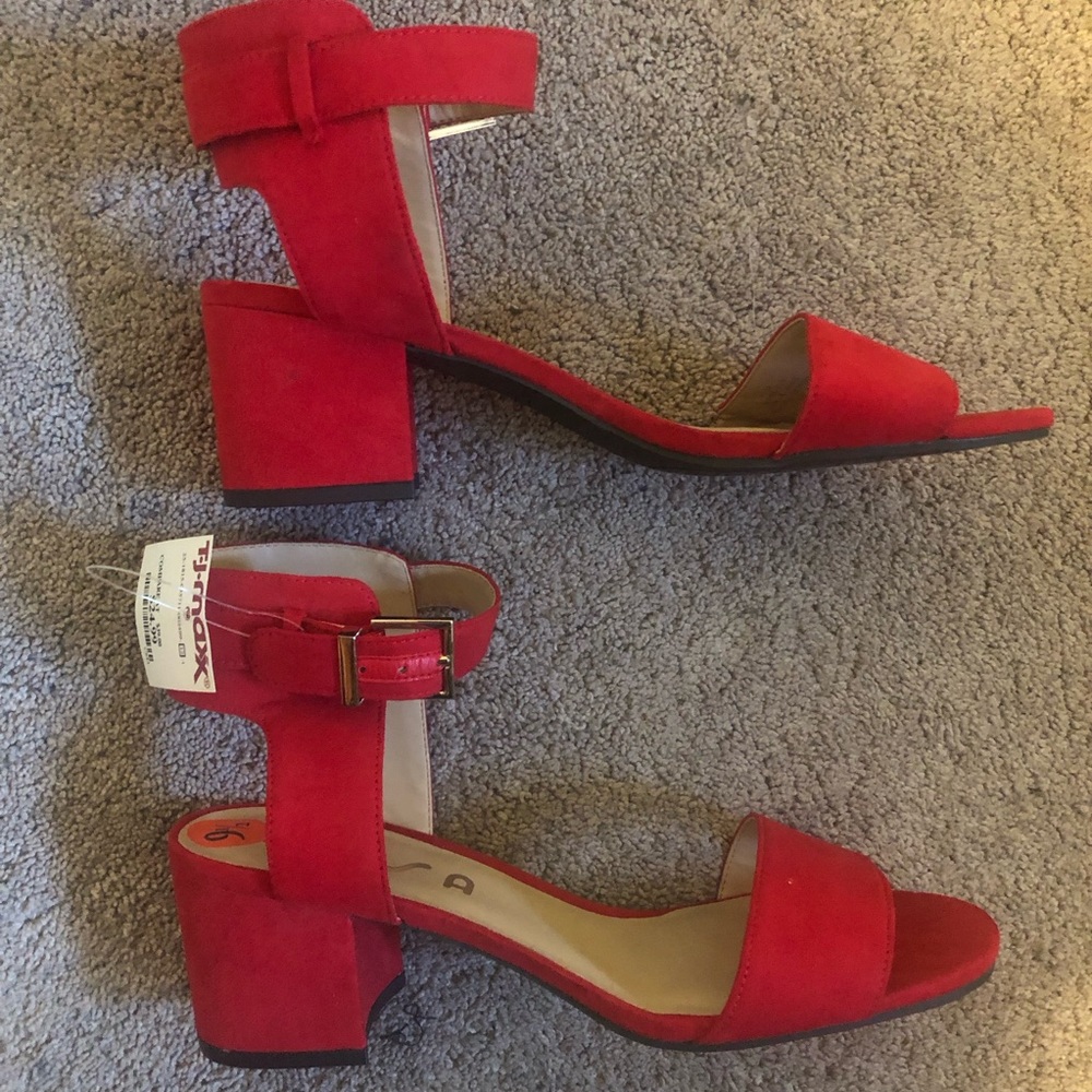 Red UNISA Block Heel